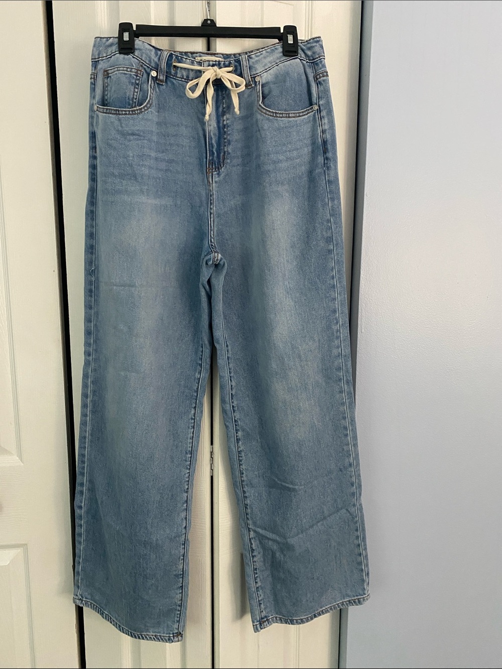 OAT super soft, wide leg, high rise, denim jeans.